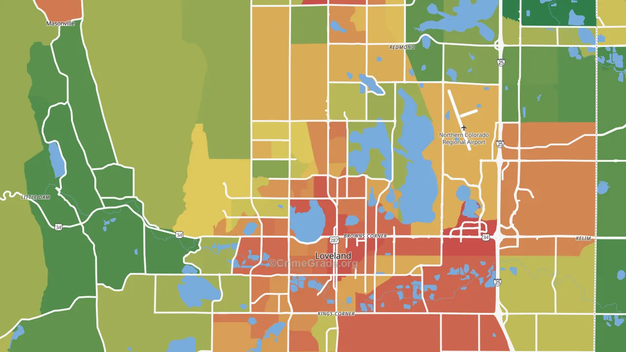 80538, CO Map of Theft Rates
