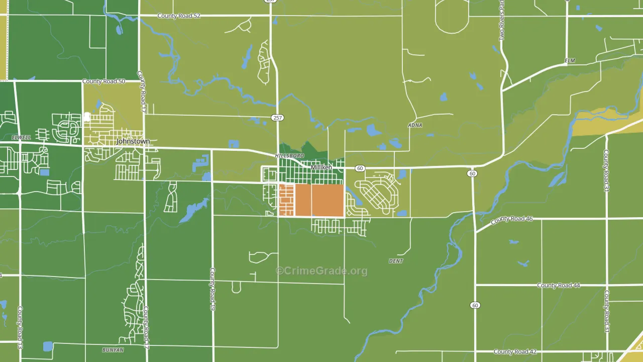 80543, CO Map of Theft Rates