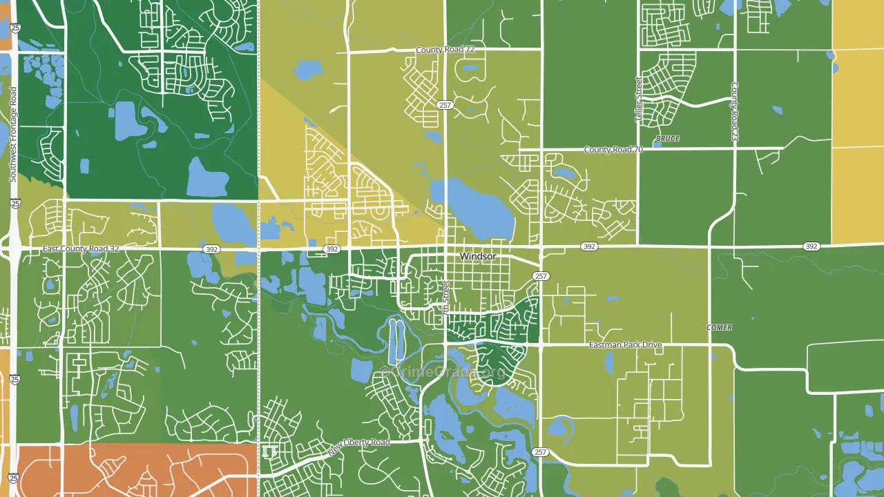 80550, CO Map of Theft Rates