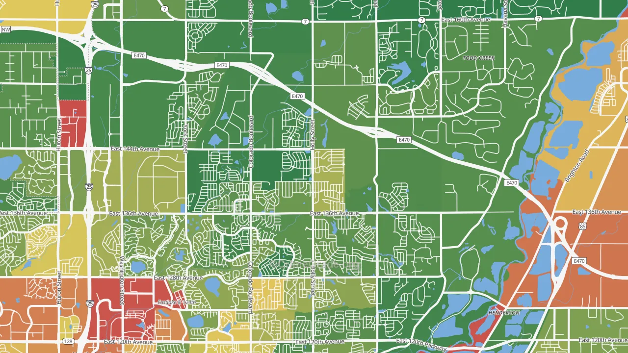 80602, CO Map of Theft Rates