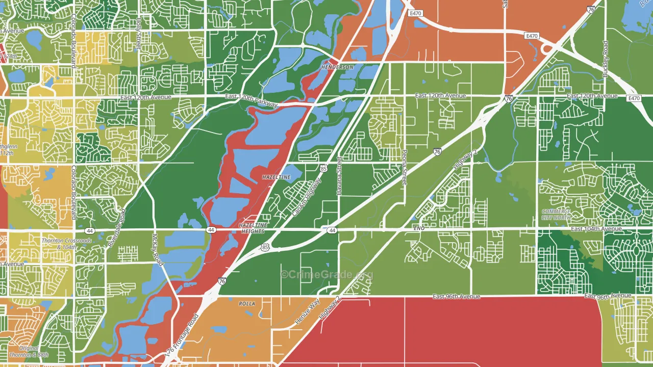 80640, CO Map of Theft Rates