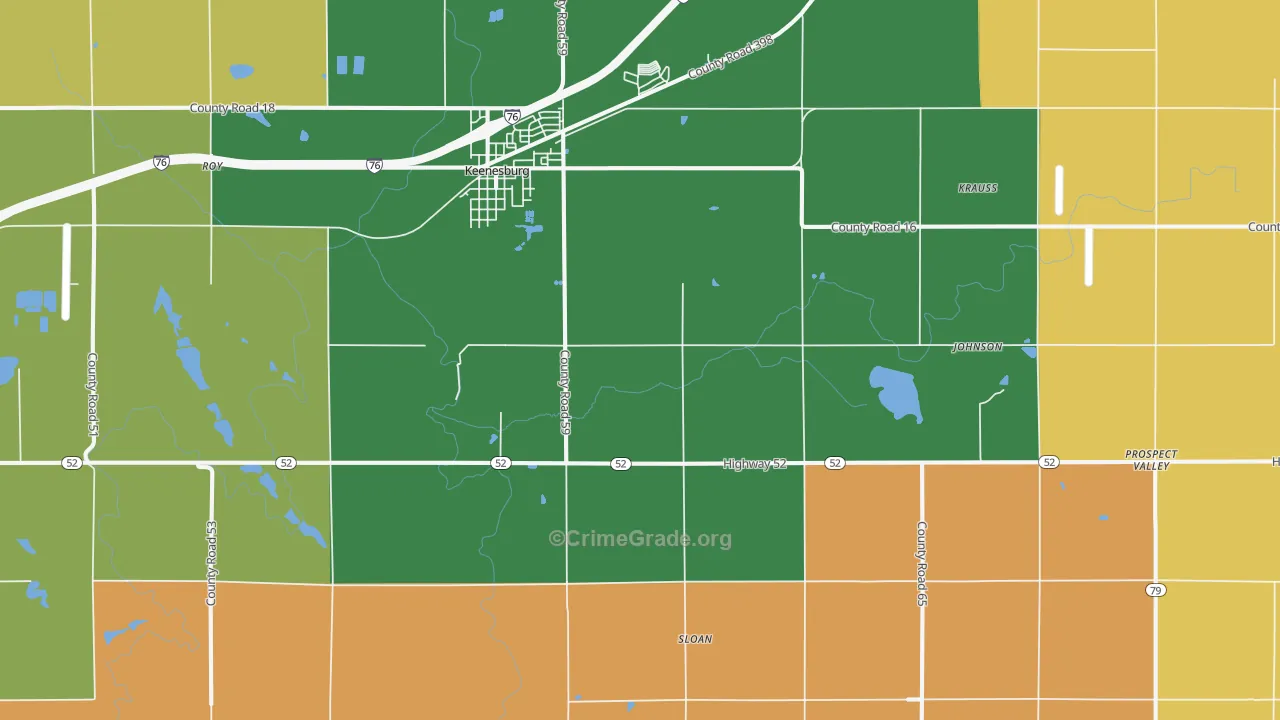 80643, CO Map of Theft Rates
