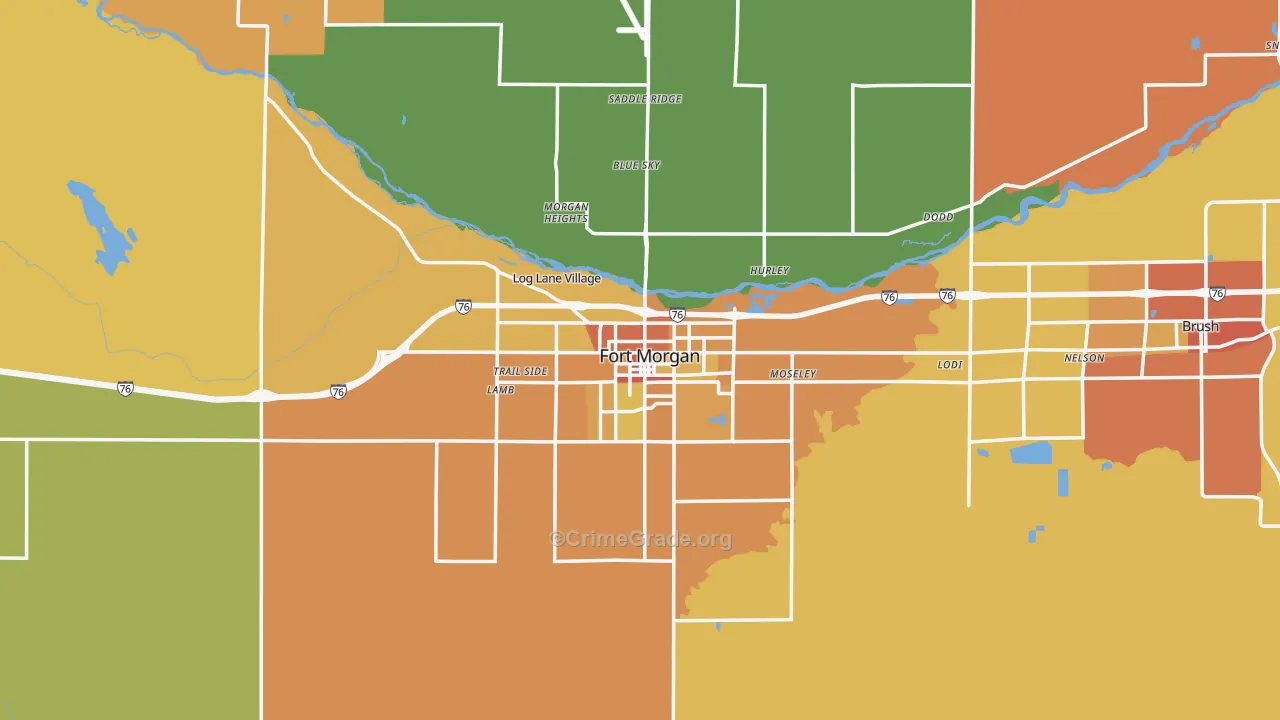 80701, CO Map of Theft Rates