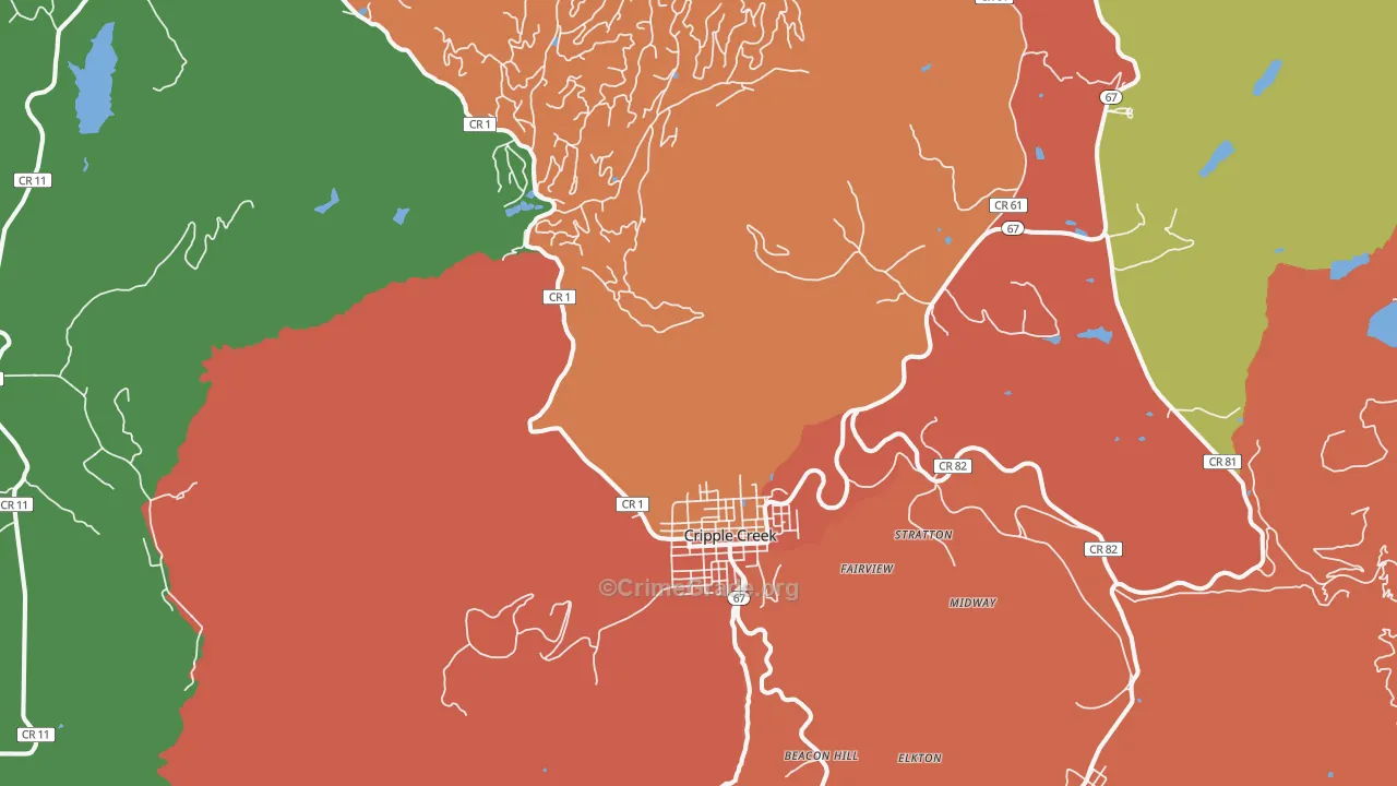 80813, CO Map of Theft Rates