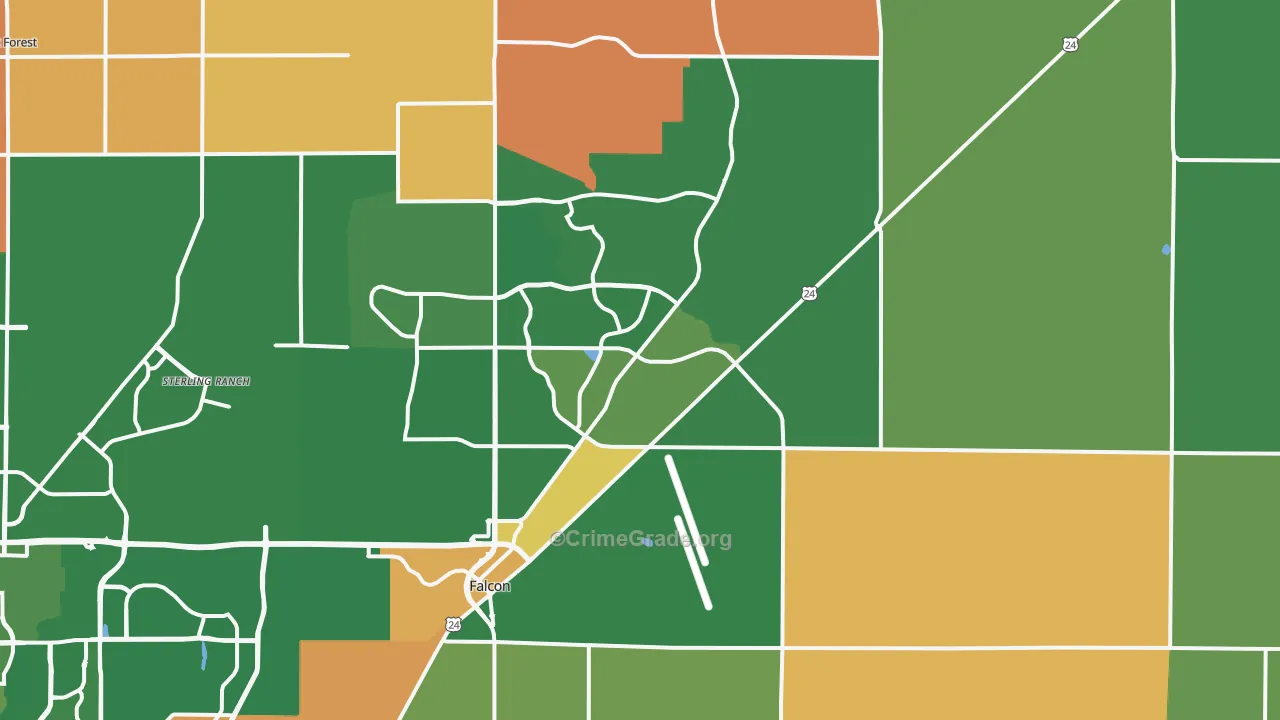 80831, CO Map of Theft Rates