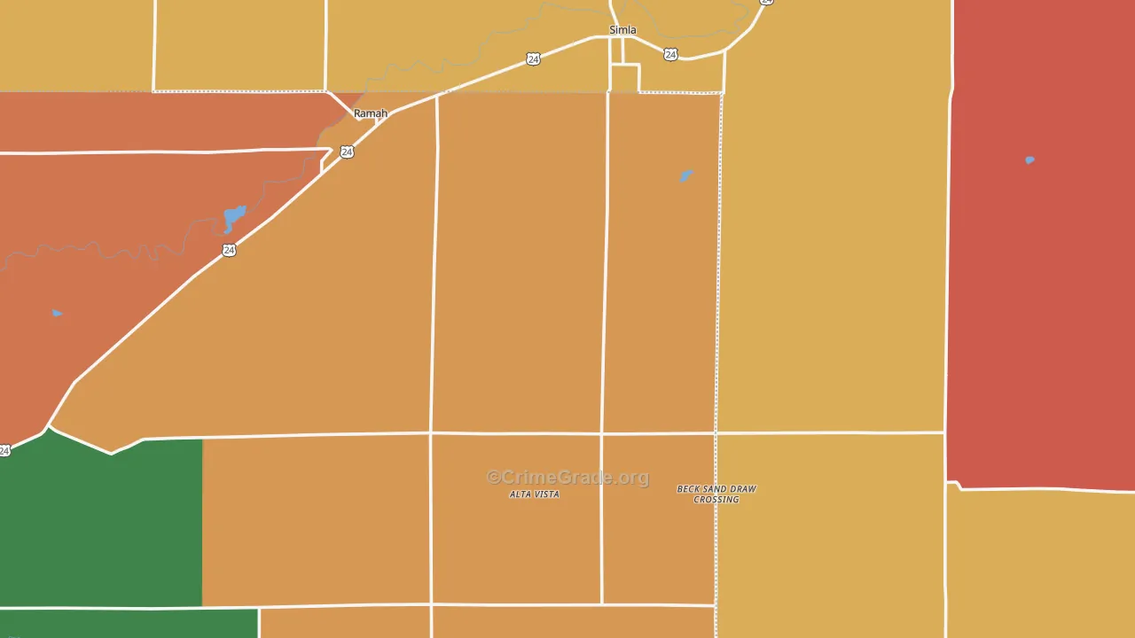 80832, CO Map of Theft Rates