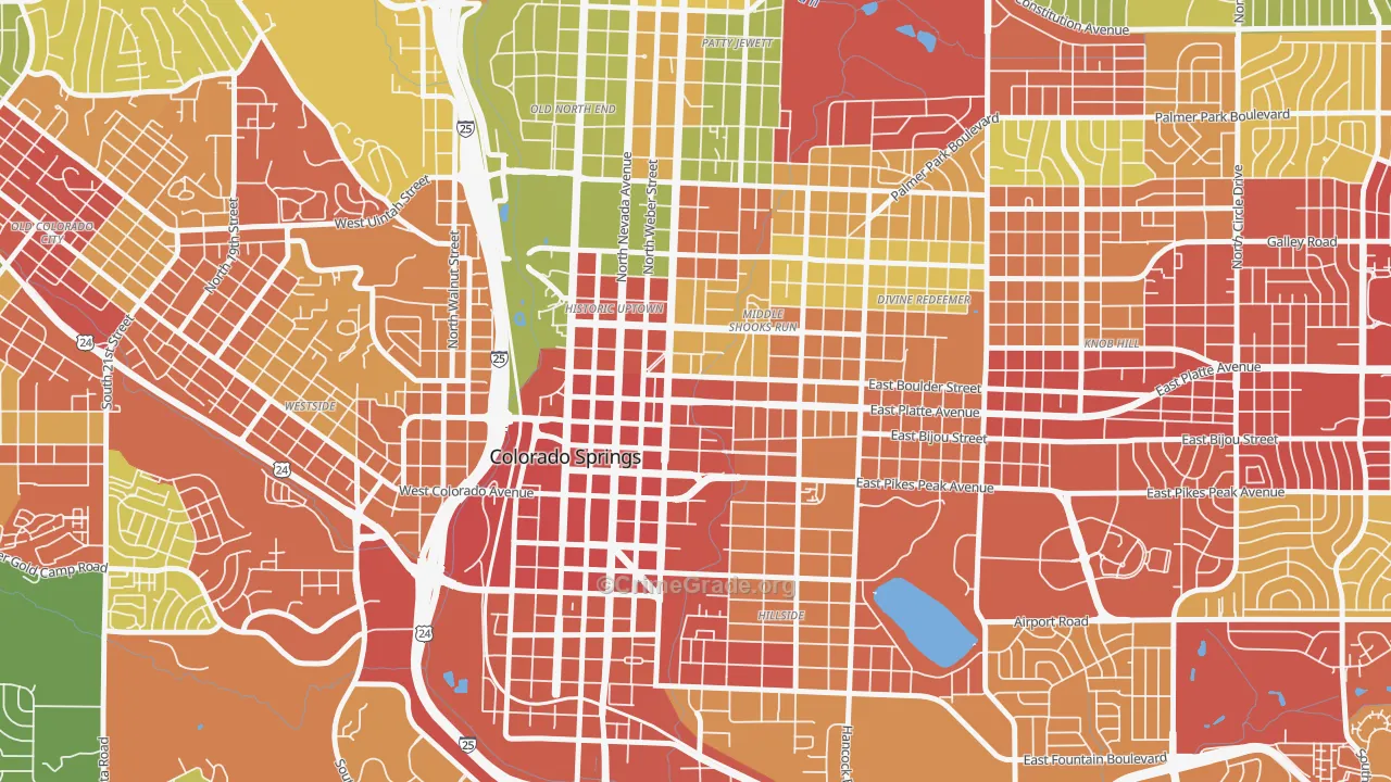 80903, CO Map of Theft Rates