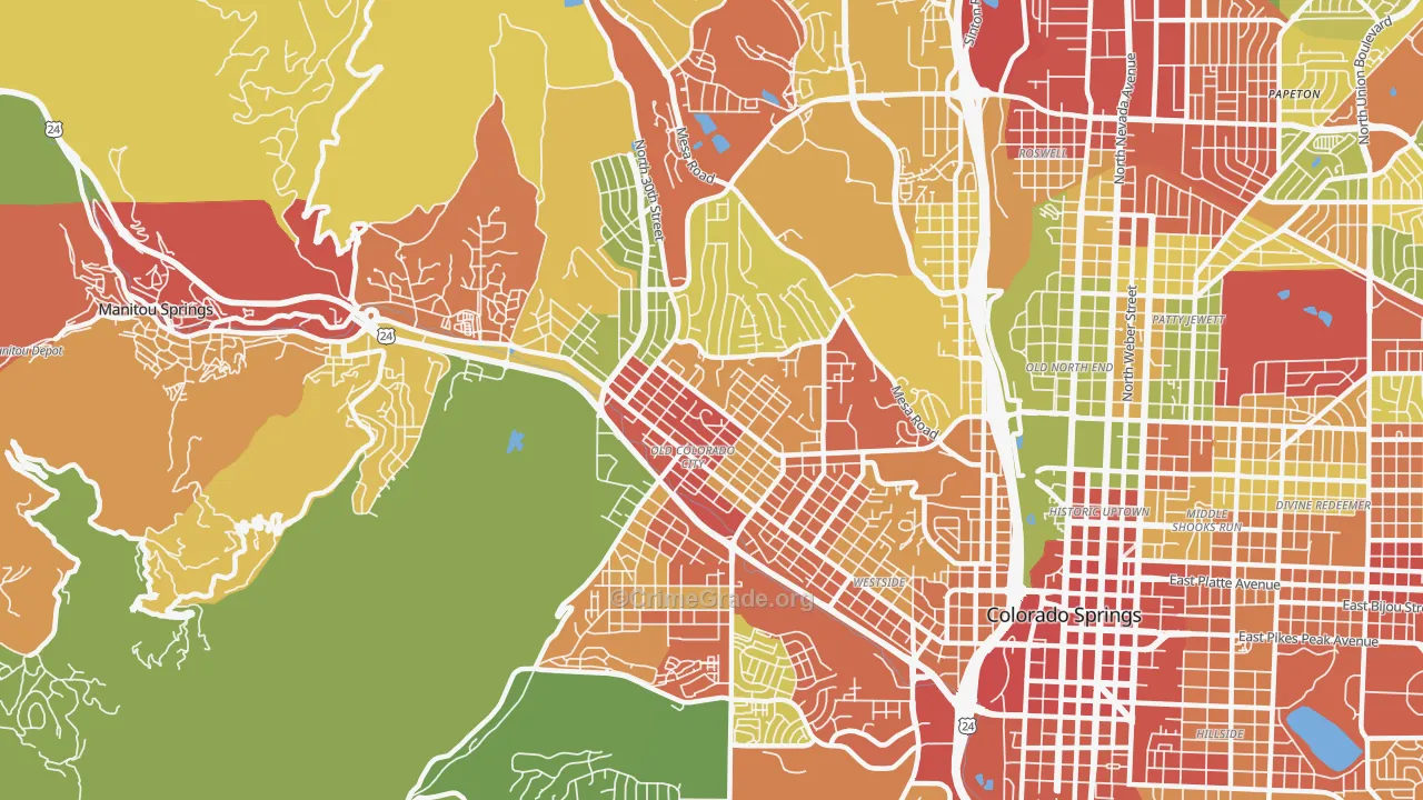 80904, CO Map of Theft Rates