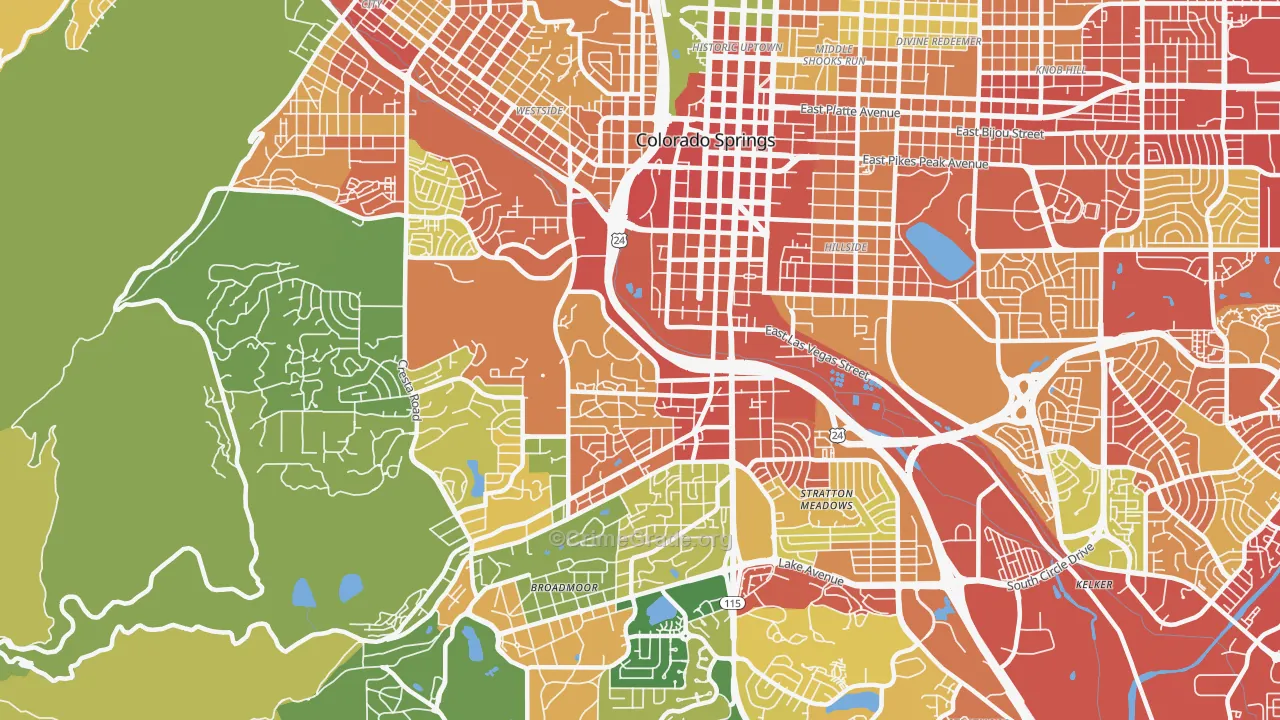 80905, CO Map of Theft Rates