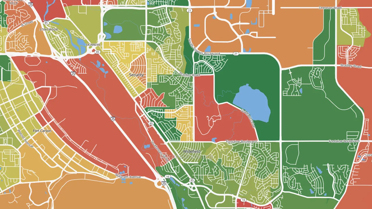 80911, CO Map of Theft Rates