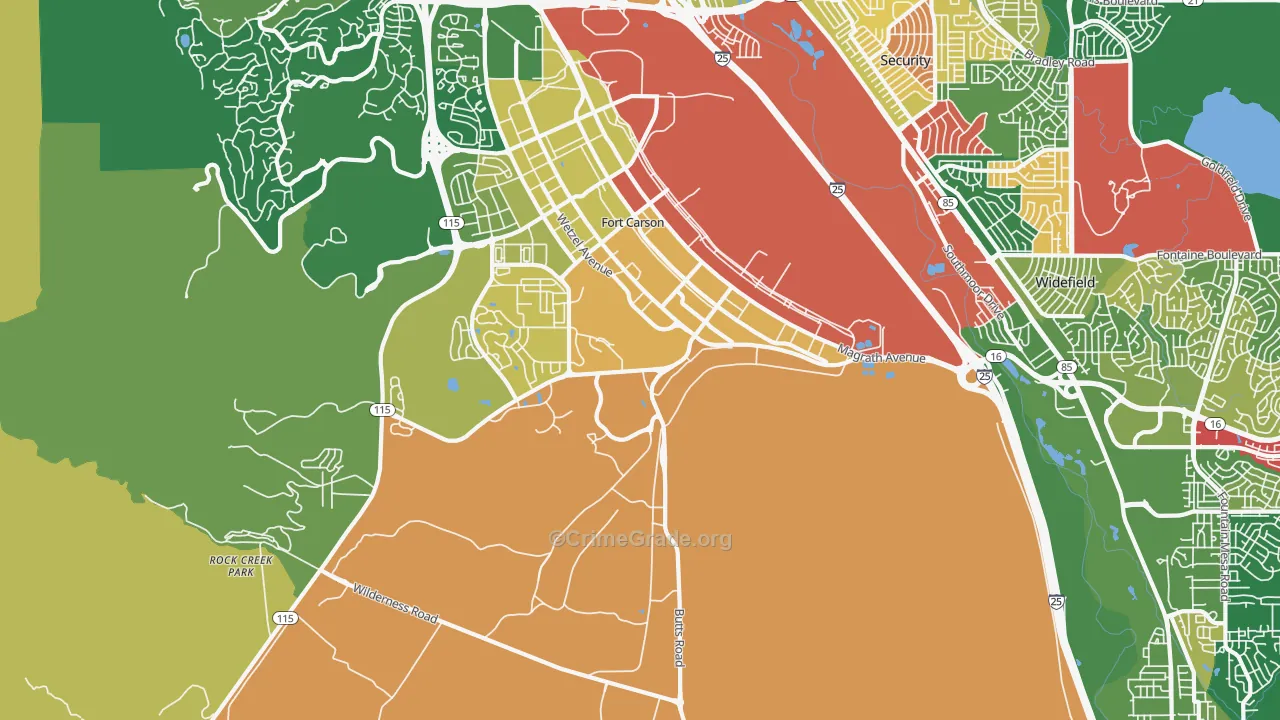 80913, CO Map of Theft Rates