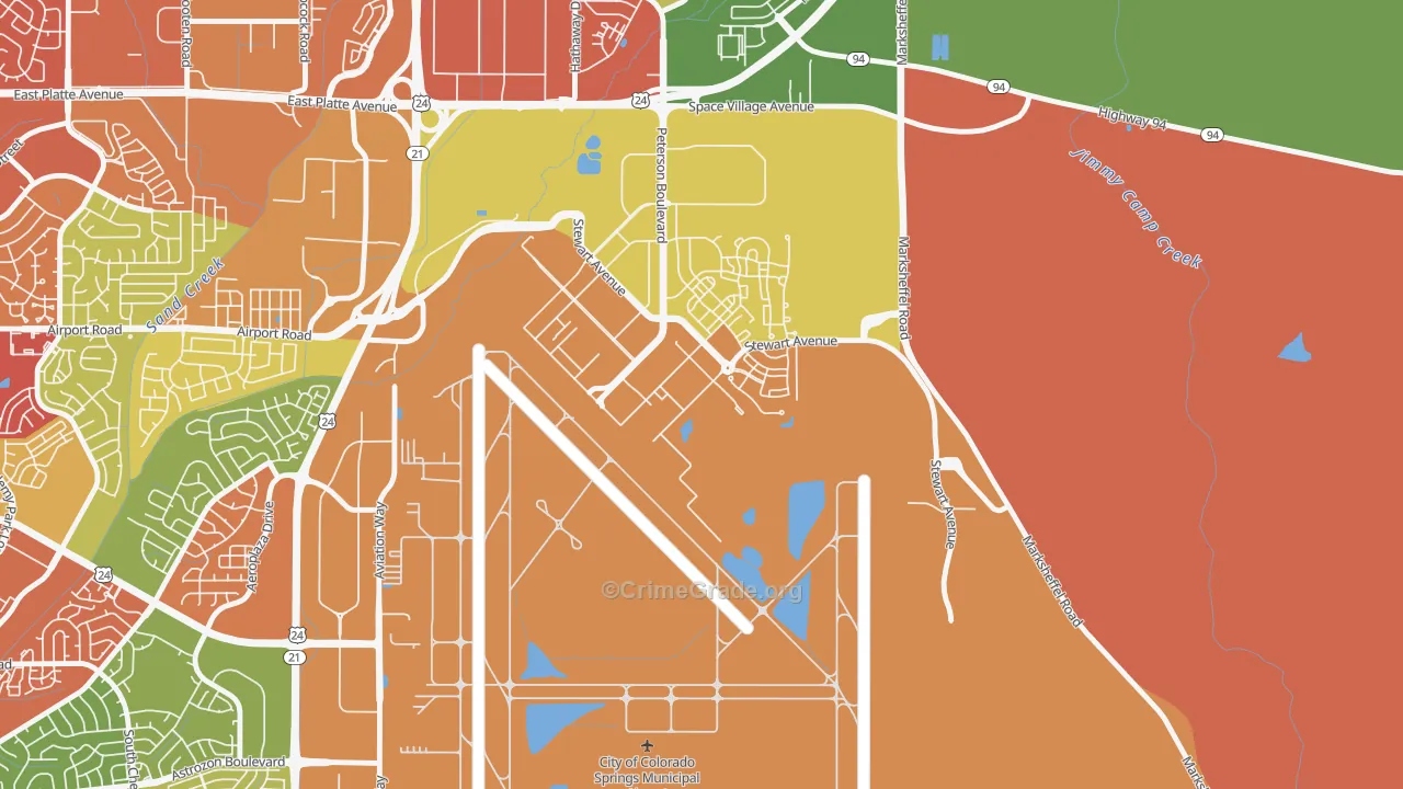 80914, CO Map of Theft Rates