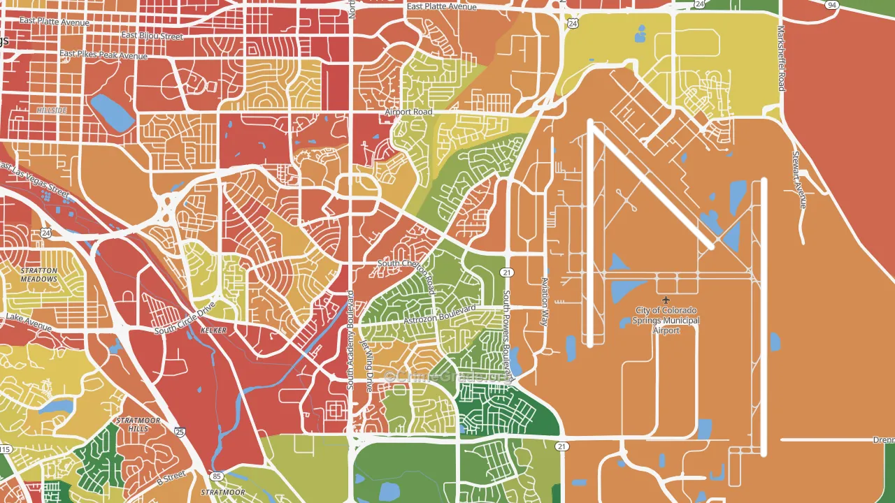 80916, CO Map of Theft Rates