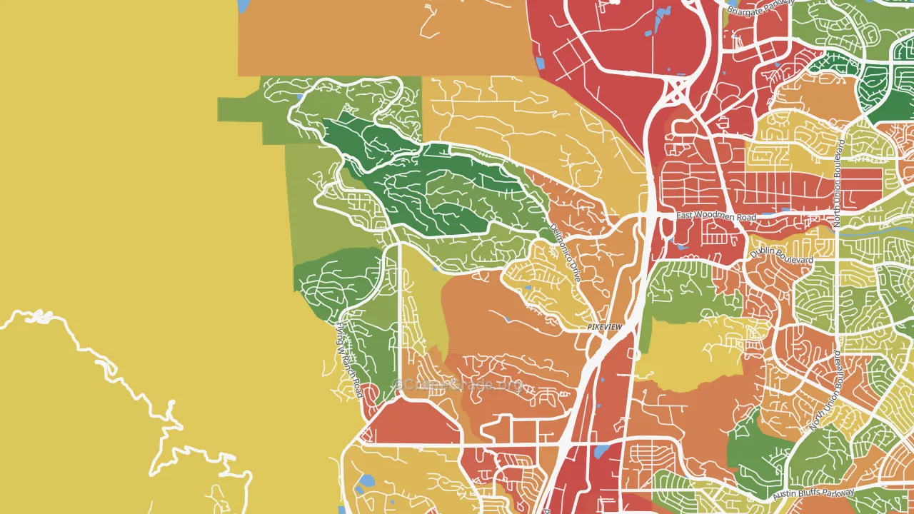 80919, CO Map of Theft Rates