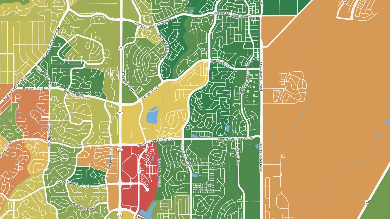 80922, CO Map of Theft Rates