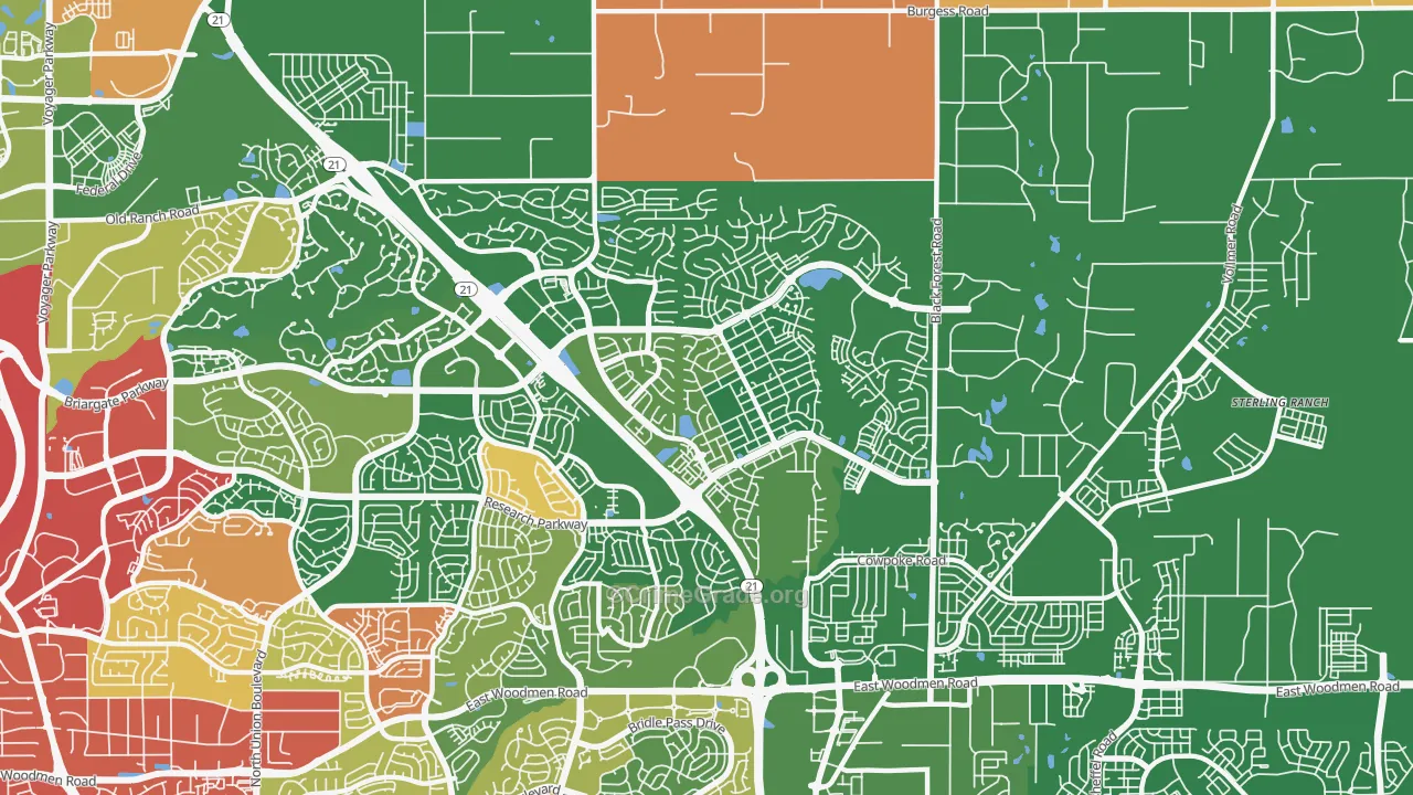 80924, CO Map of Theft Rates