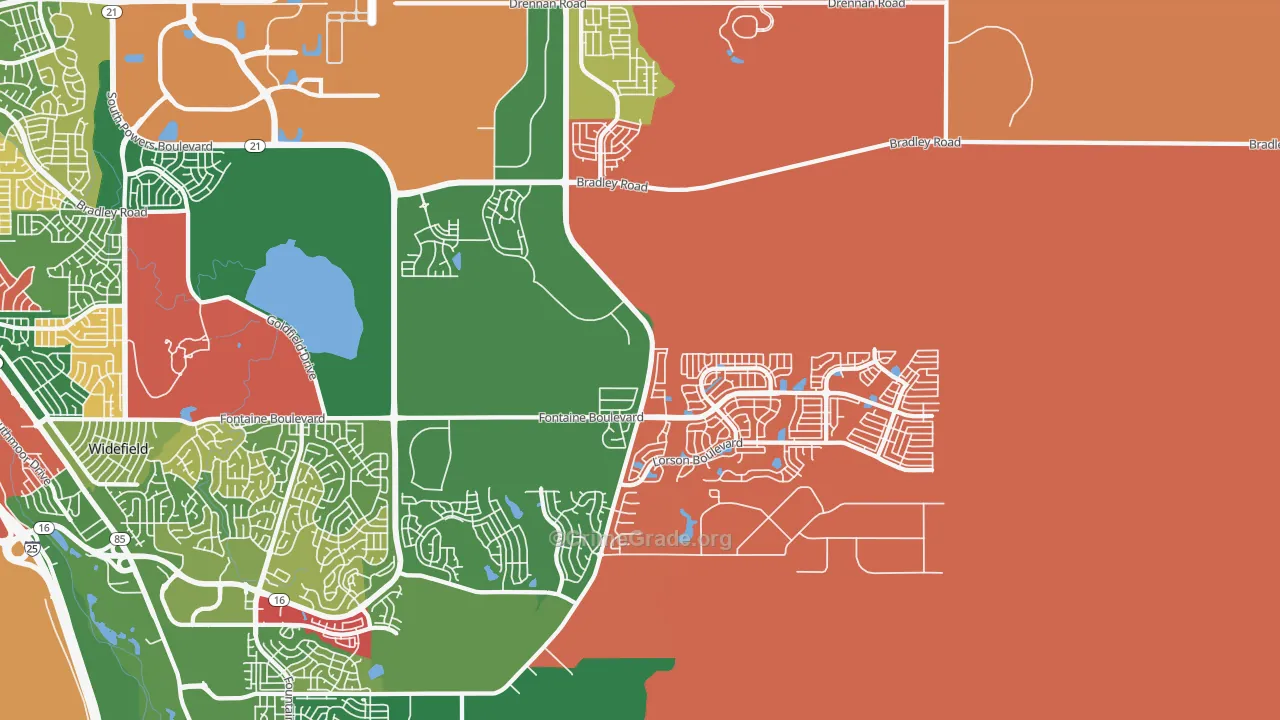 80925, CO Map of Theft Rates