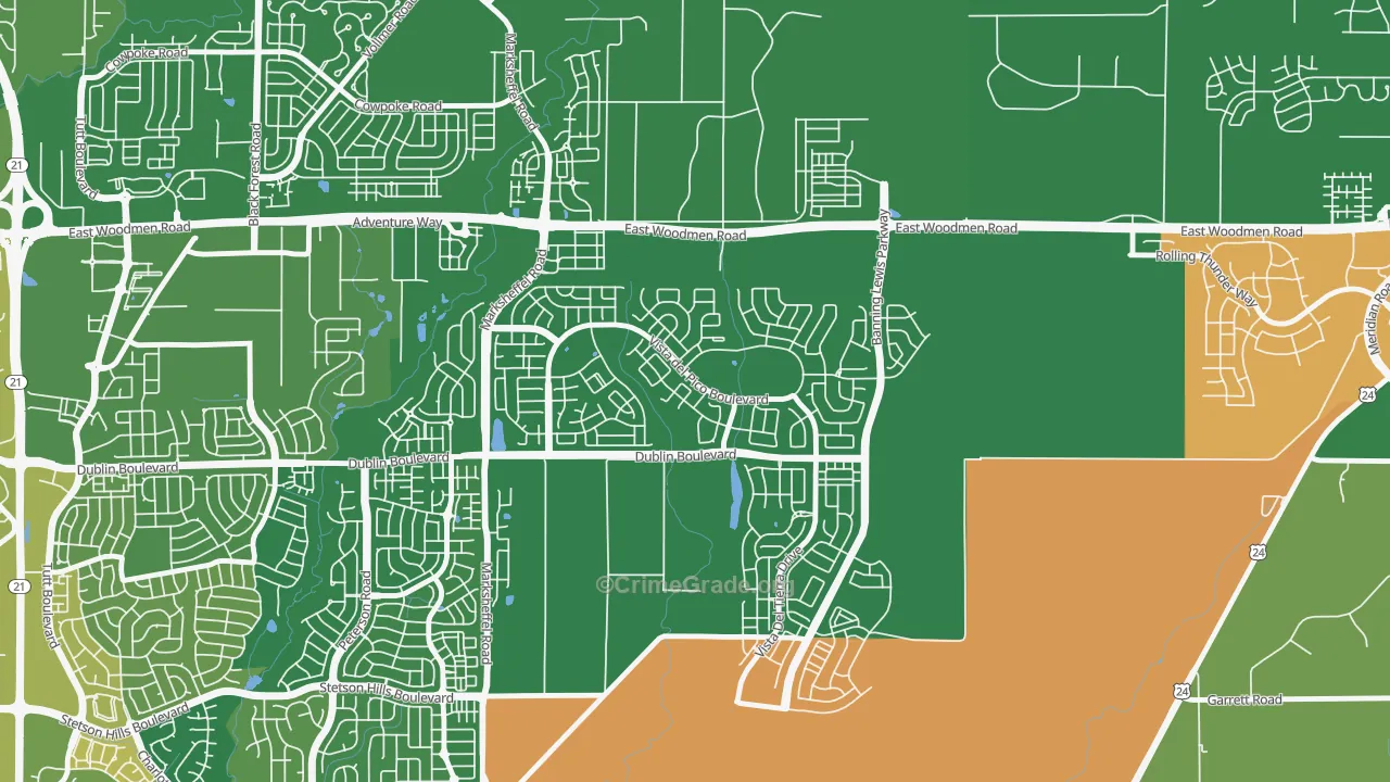 80927, CO Map of Theft Rates