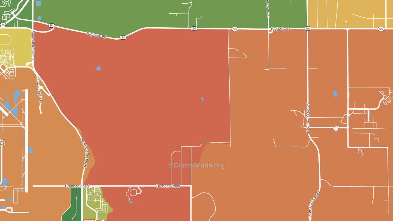 80929, CO Map of Theft Rates