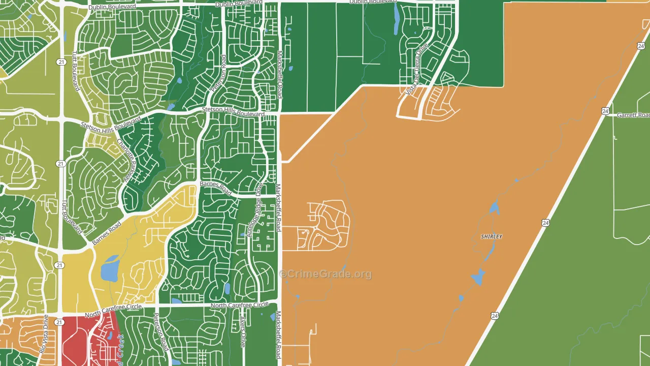 80938, CO Map of Theft Rates