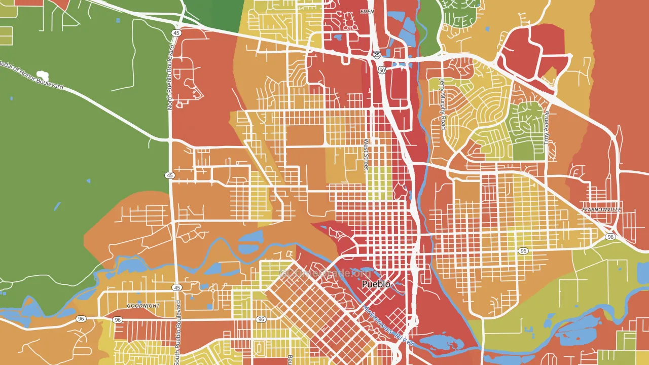 81003, CO Map of Theft Rates
