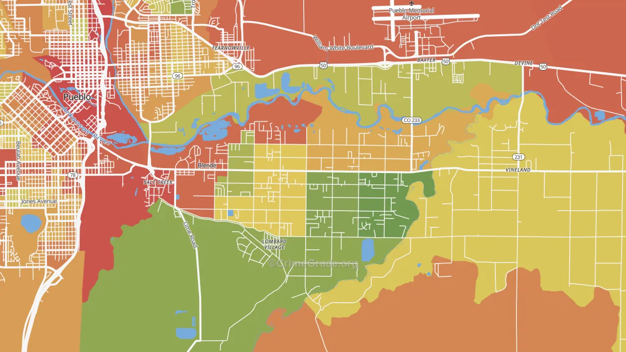 81006, CO Map of Theft Rates