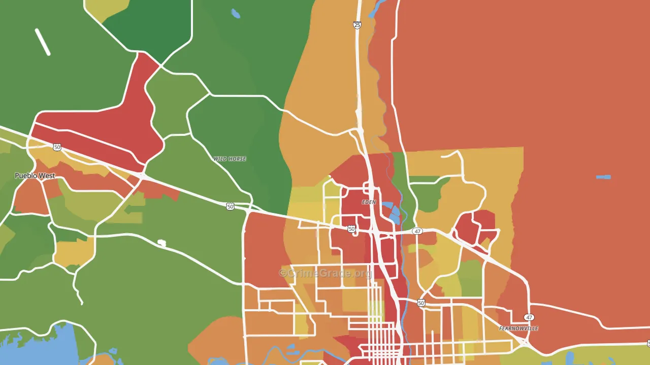 81008, CO Map of Theft Rates