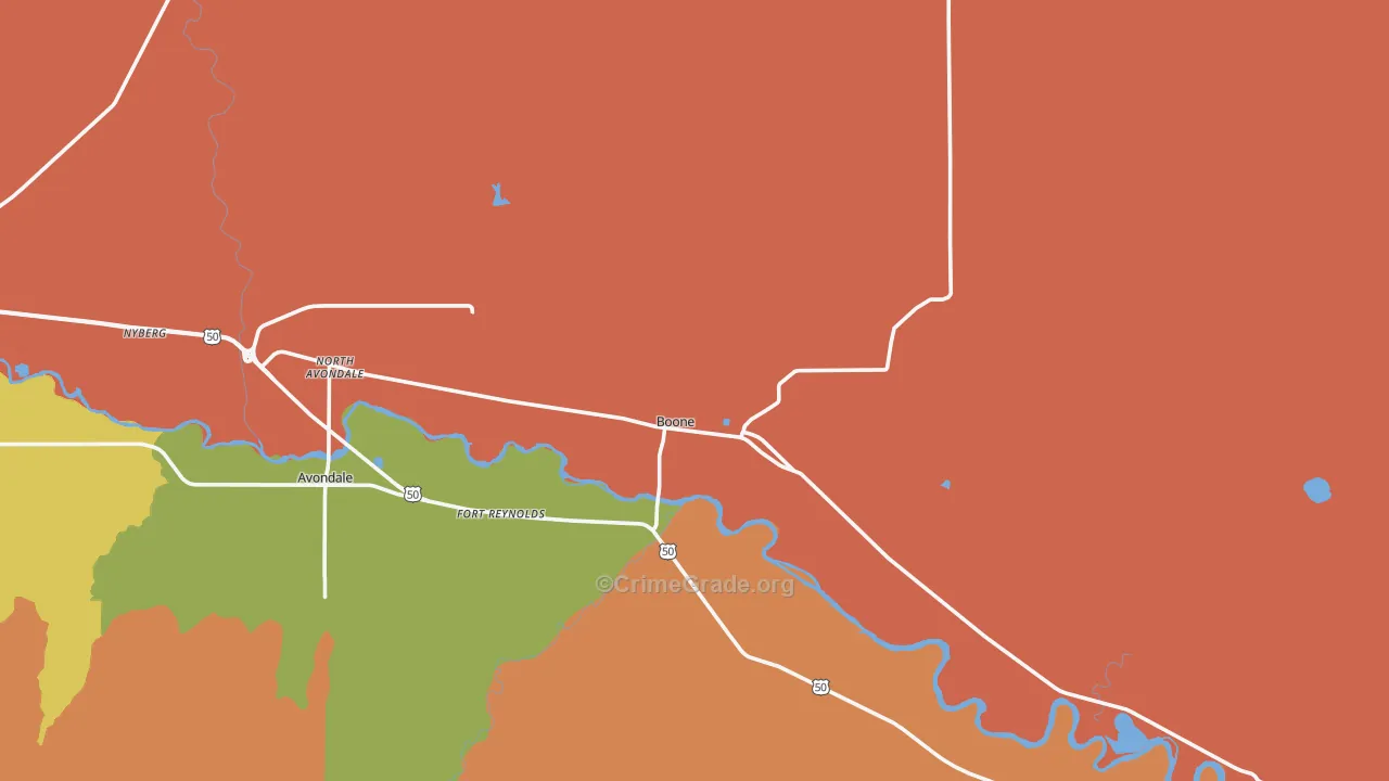81025, CO Map of Theft Rates