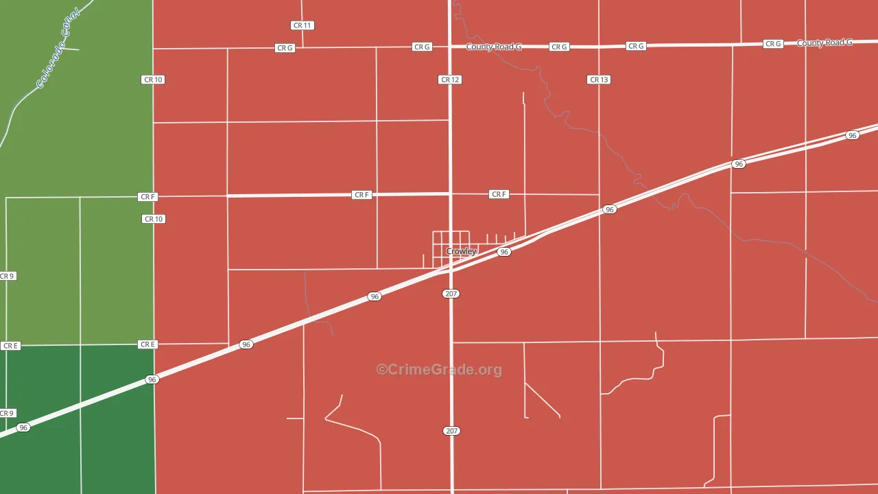 81033, CO Map of Theft Rates