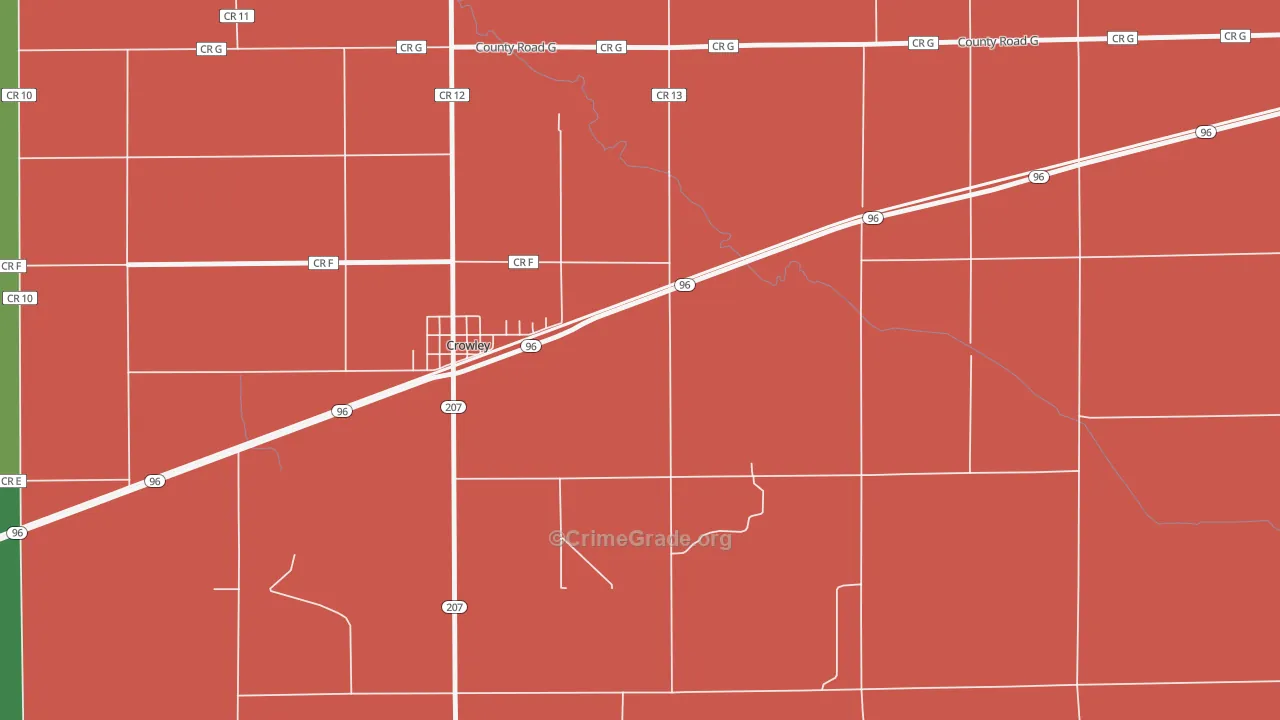 81034, CO Map of Theft Rates