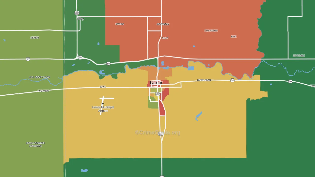 81052, CO Map of Theft Rates