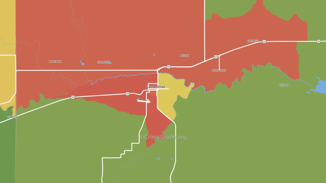81054, CO Map of Theft Rates