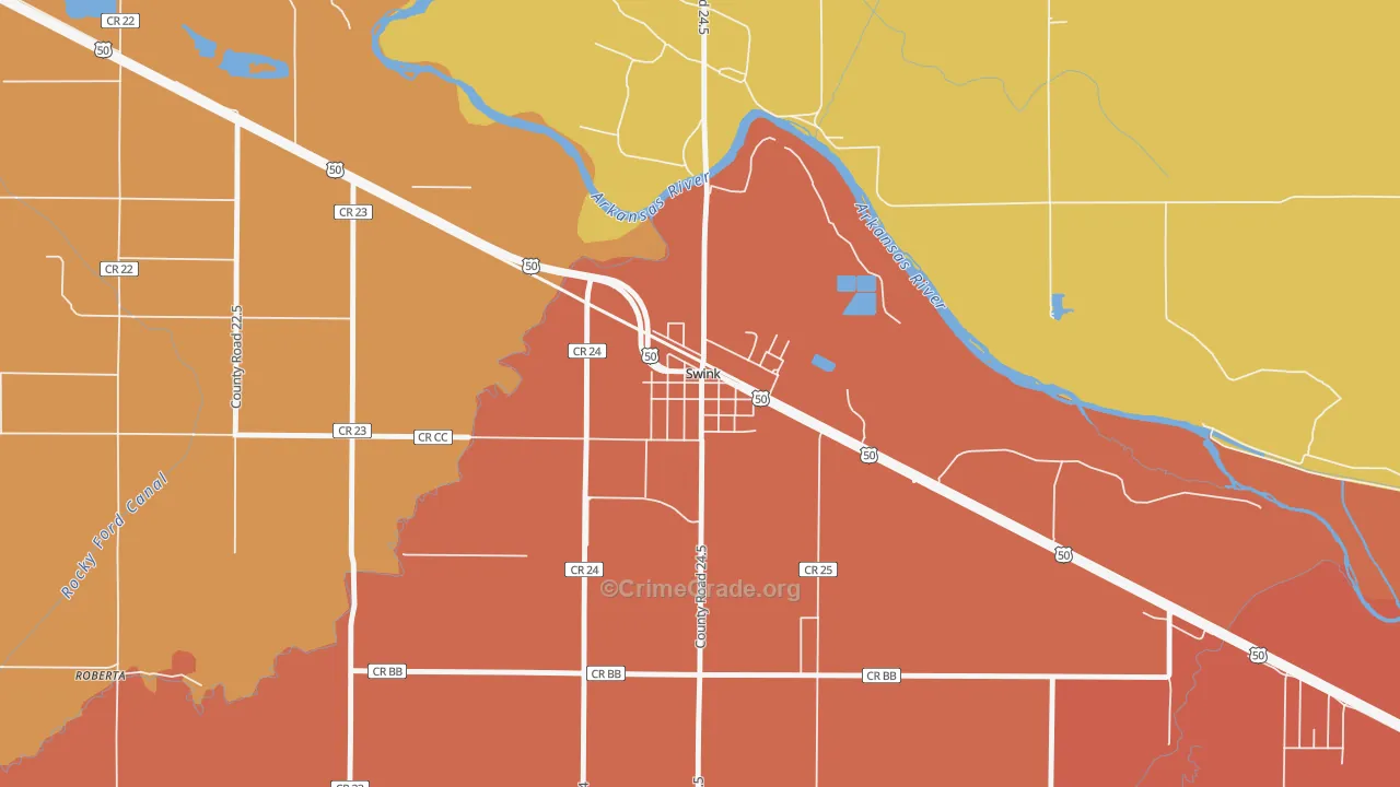 81077, CO Map of Theft Rates