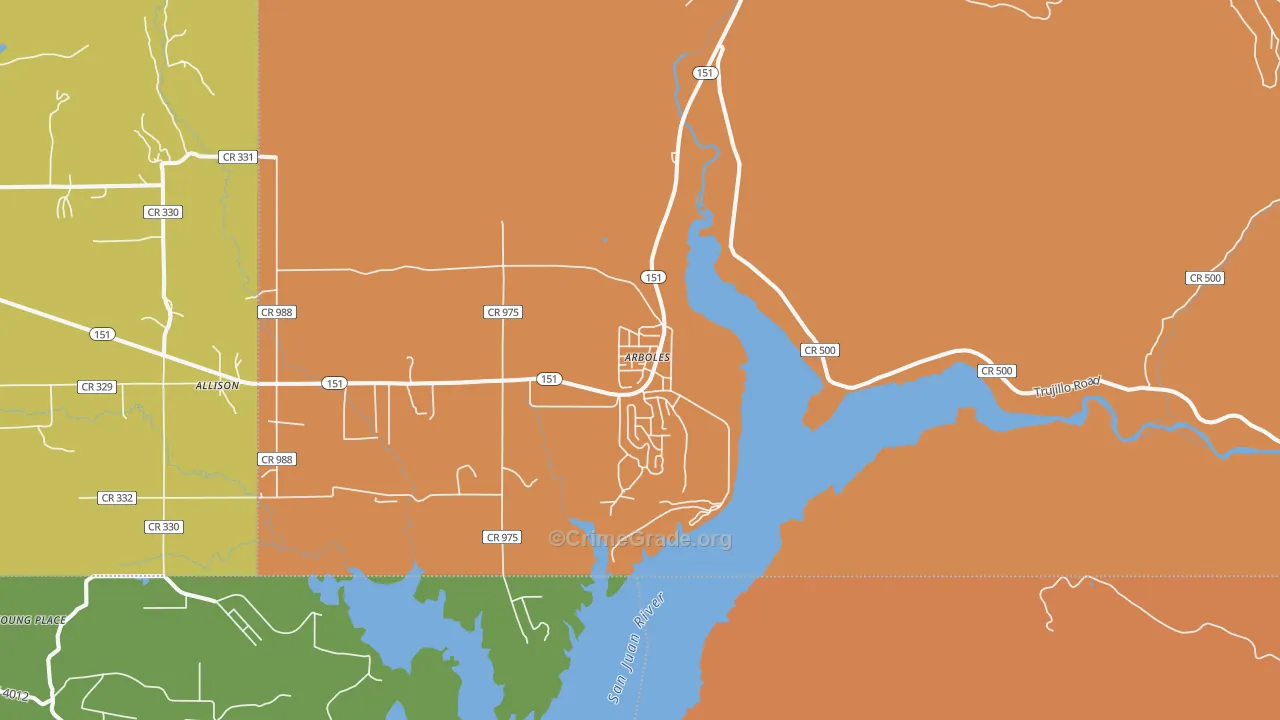 81121, CO Map of Theft Rates