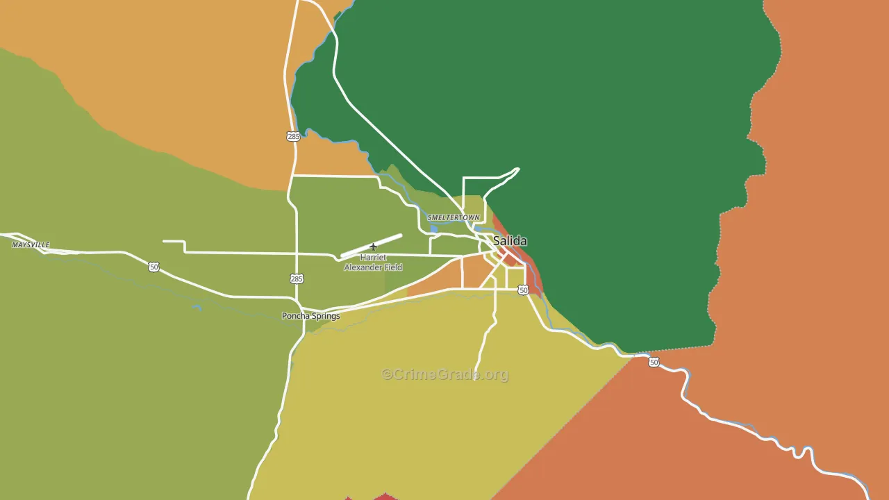 81201, CO Map of Theft Rates