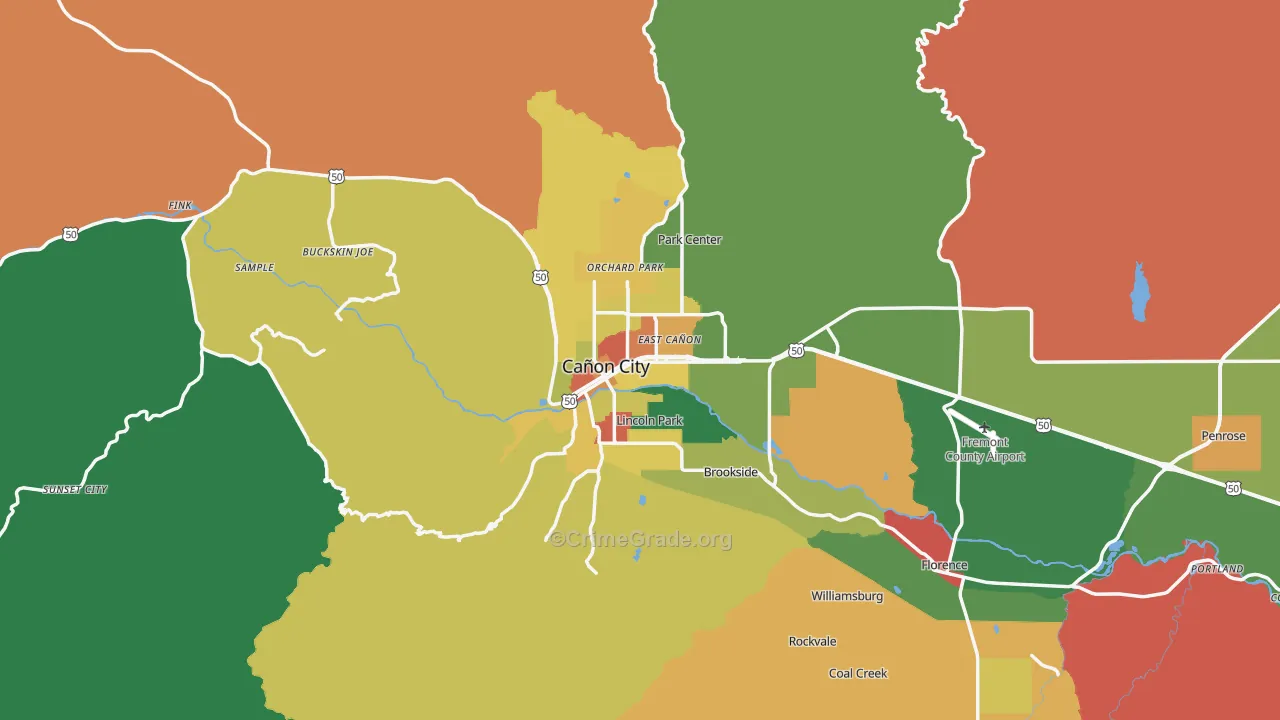 81212, CO Map of Theft Rates