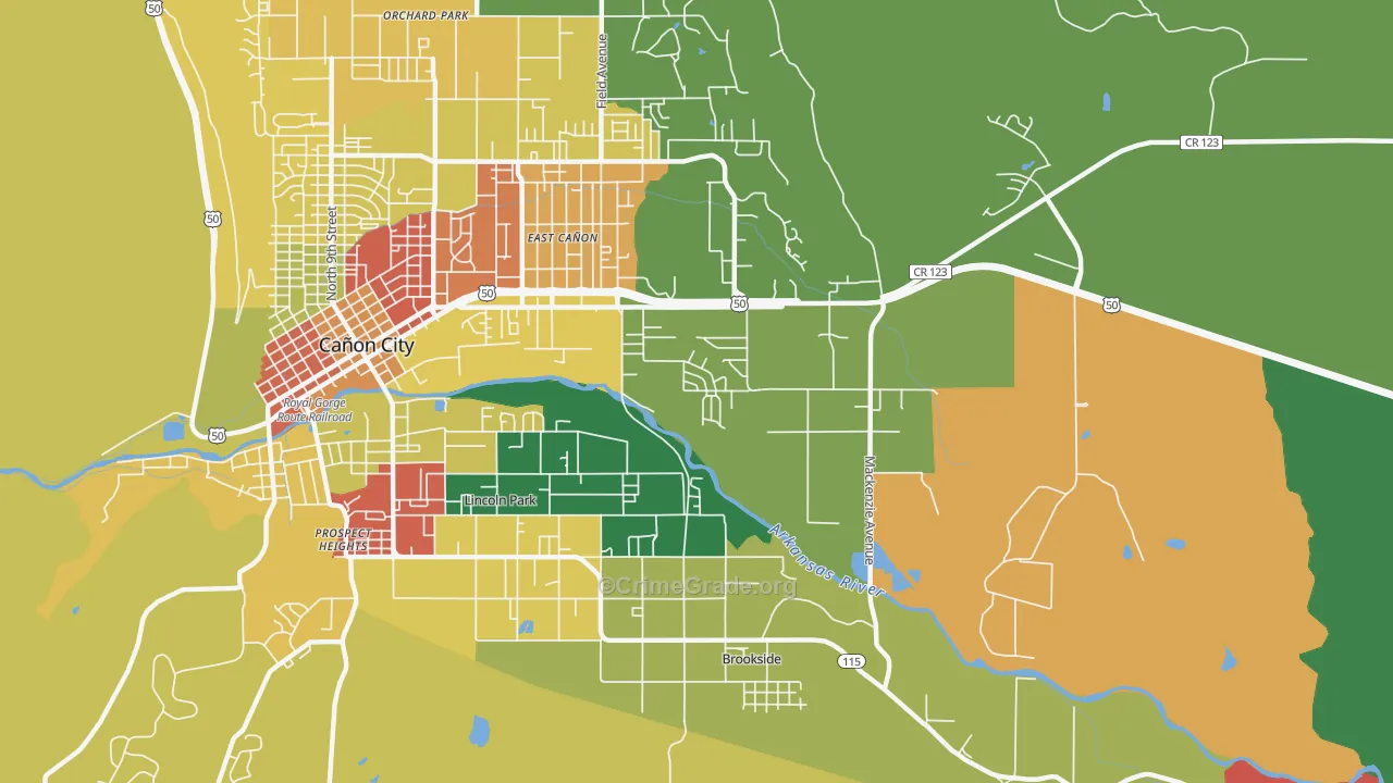 81215, CO Map of Theft Rates