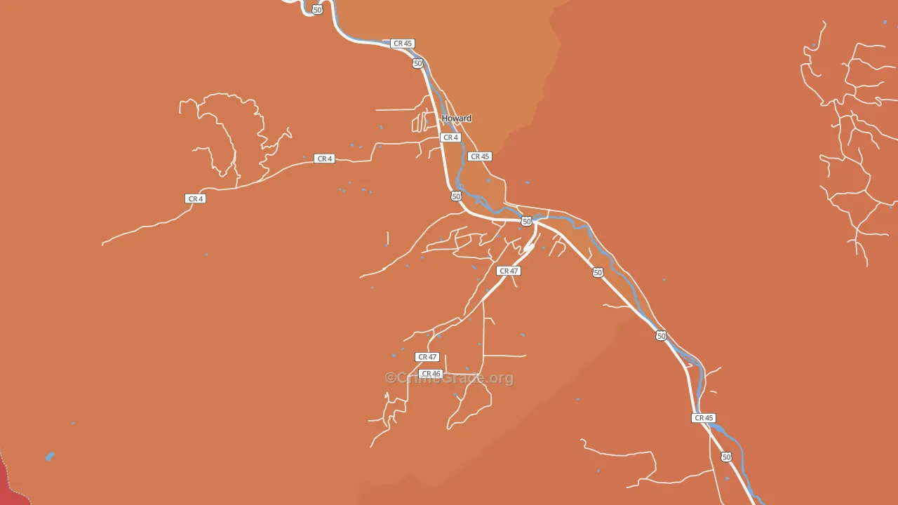 81233, CO Map of Theft Rates