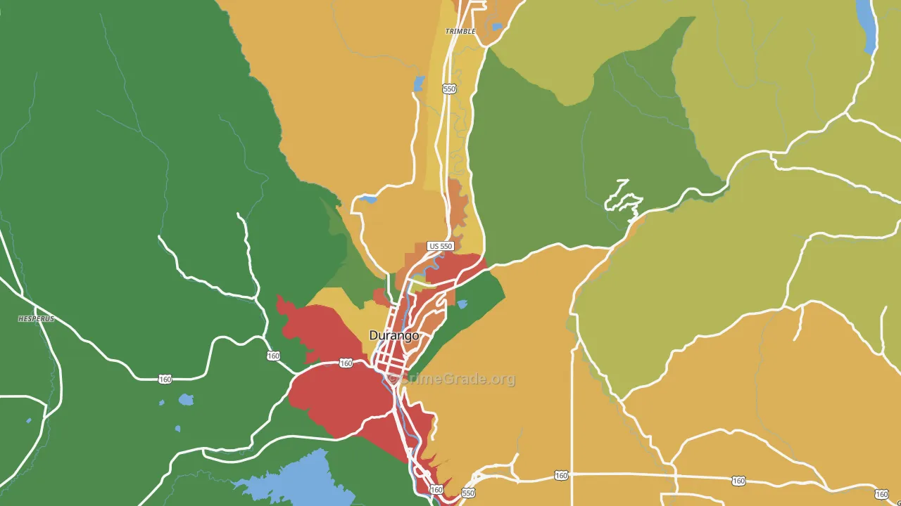 81301, CO Map of Theft Rates