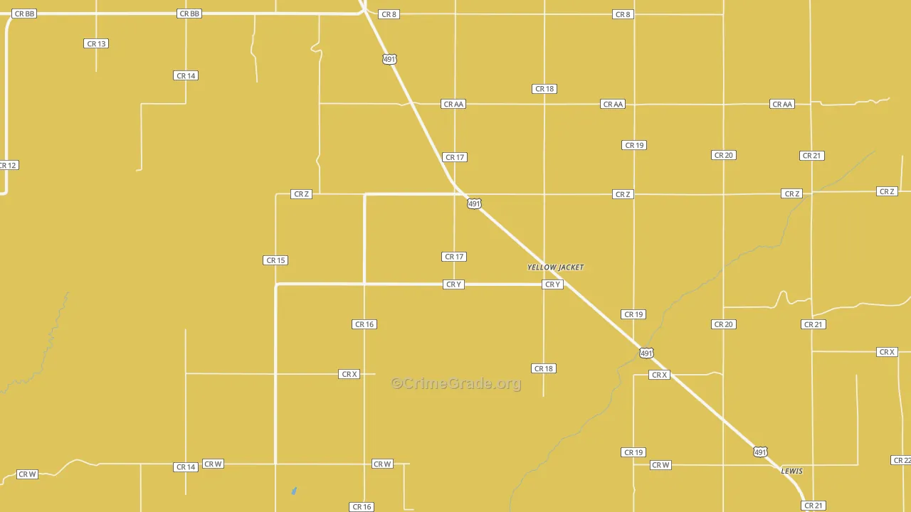 81335, CO Map of Theft Rates