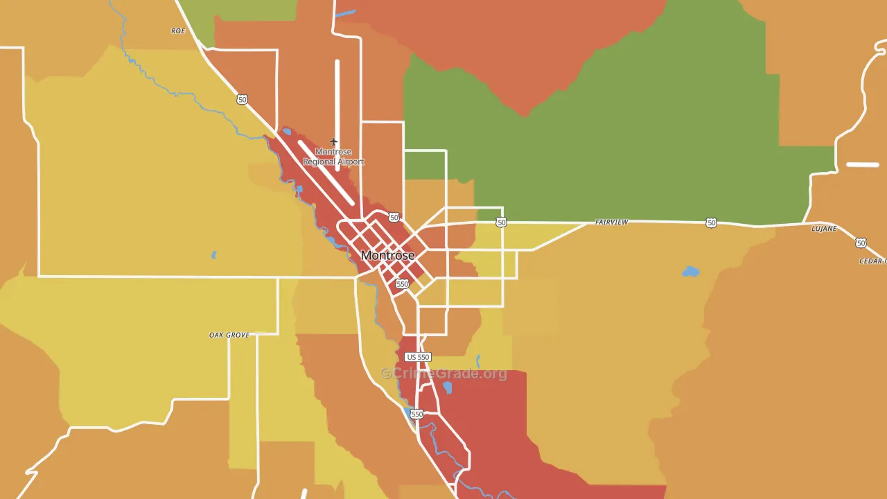 81401, CO Map of Theft Rates