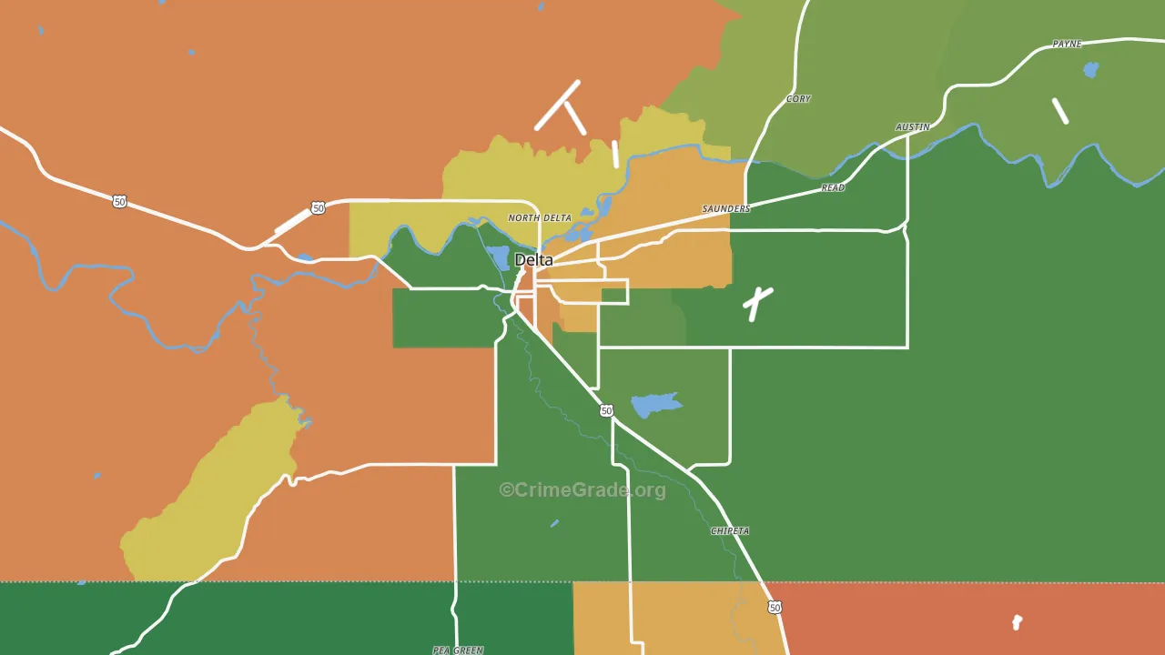 81416, CO Map of Theft Rates