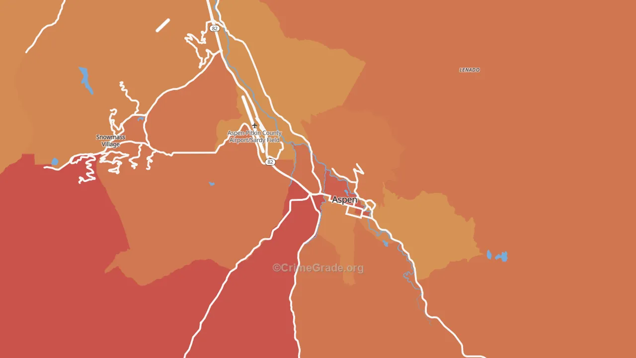 81611, CO Map of Theft Rates