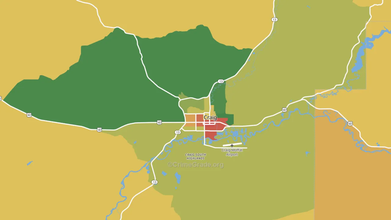 81625, CO Map of Theft Rates