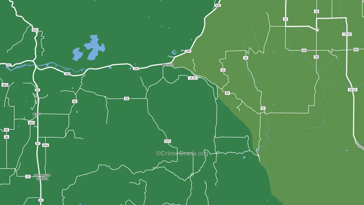 81646, CO Map of Theft Rates