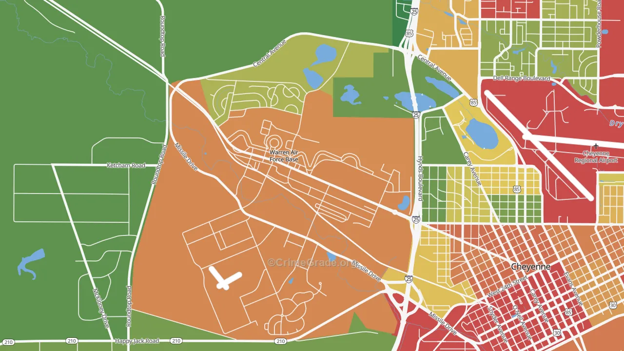 82005, WY Map of Theft Rates
