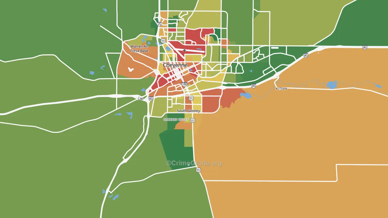 82007, WY Map of Theft Rates