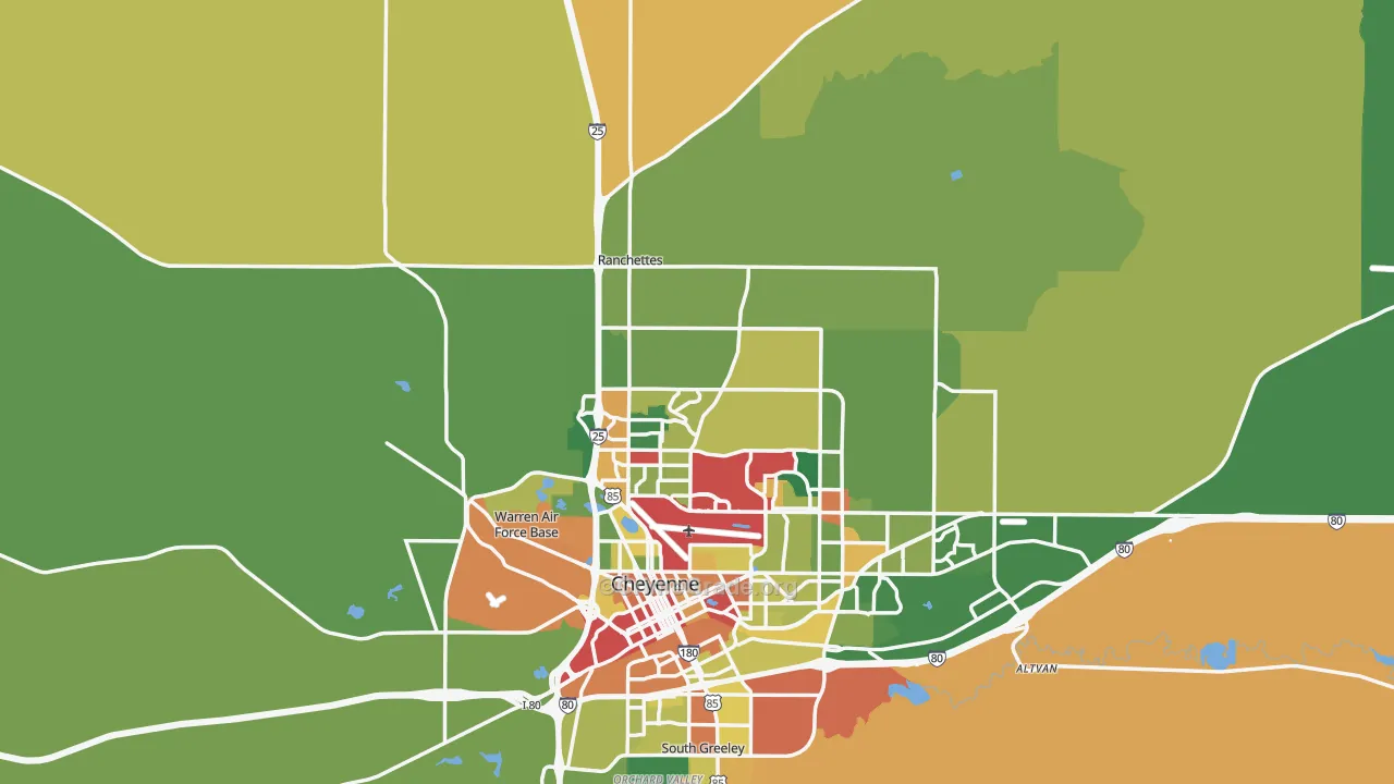 82009, WY Map of Theft Rates
