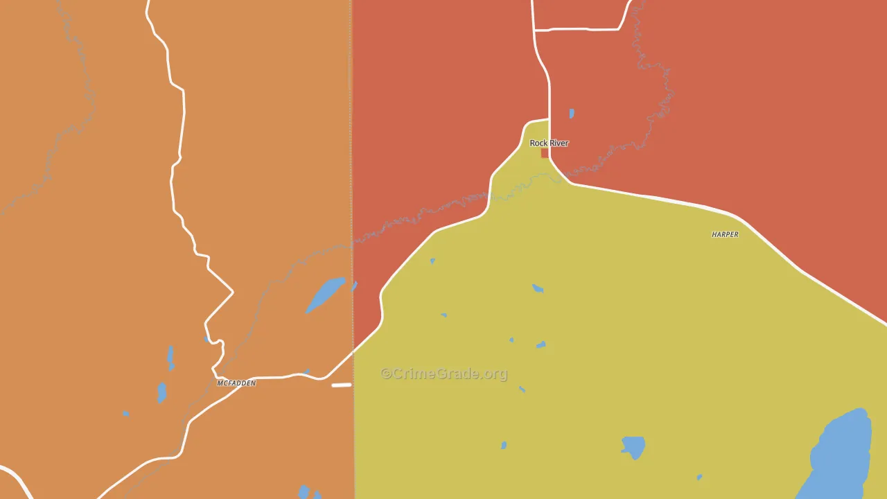 82083, WY Map of Theft Rates