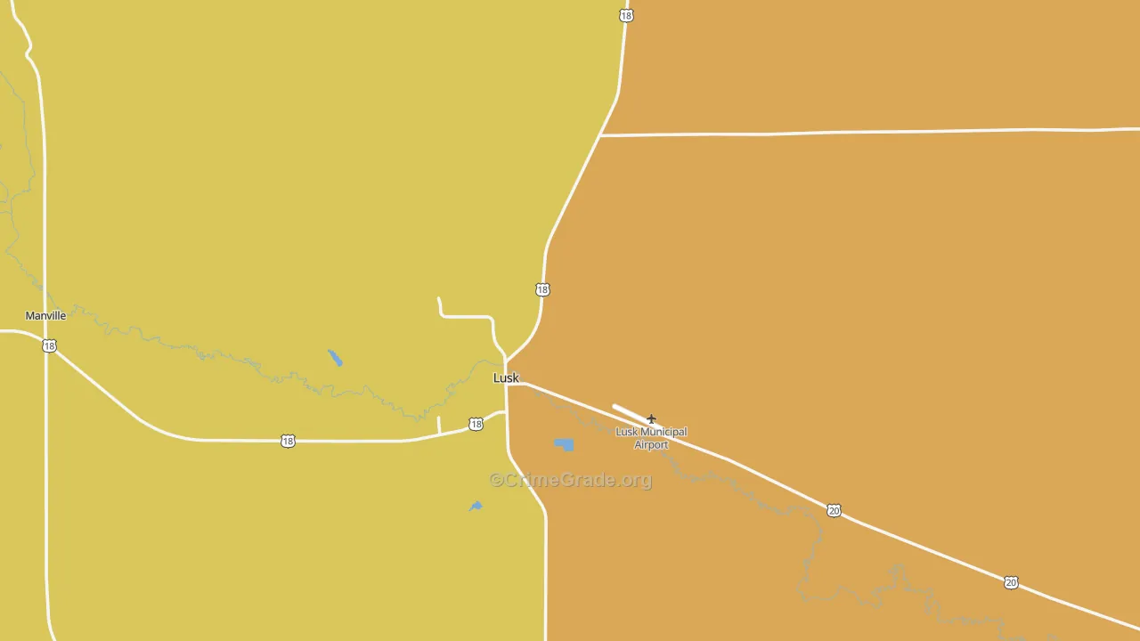 82225, WY Map of Theft Rates